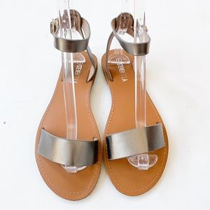 Steven Ella Grey Toe/Ankle Strap Sandal B16215